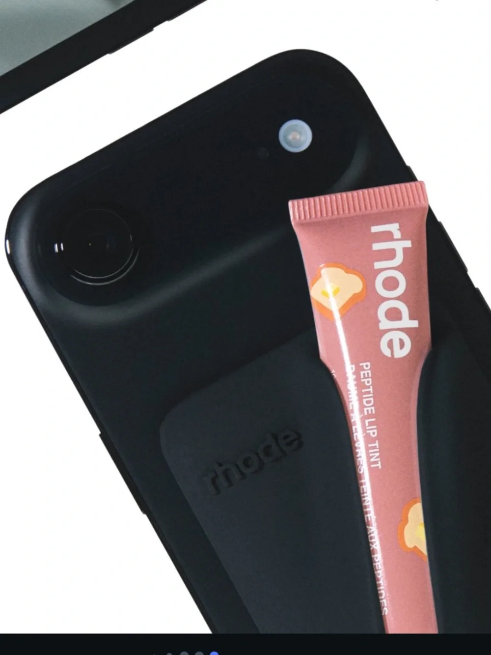 RHODE Black Phone snap on lip case